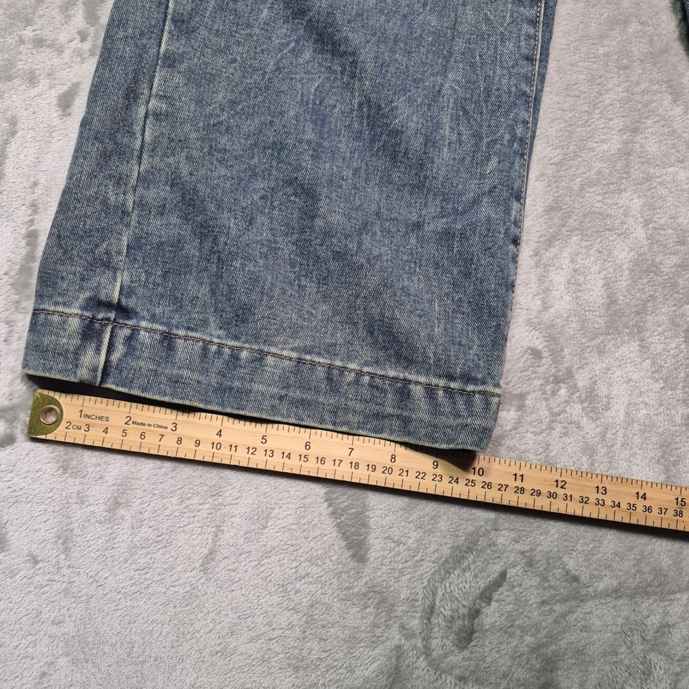 SHEIN Women Blue Acid Wash High Waist Wide Leg Jeans Size 27 Medium Wash Denim - Picture 4 of 7